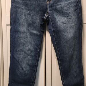 American Eagle Outfitters Mid Rise Jeggings in Dark Blue Wash